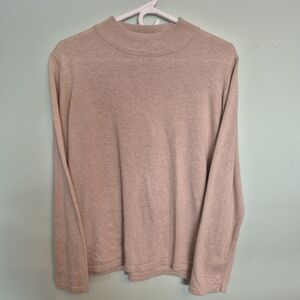 TanJay Women's Neutral Minimalist Tan Knit Women's Sweater Size Large